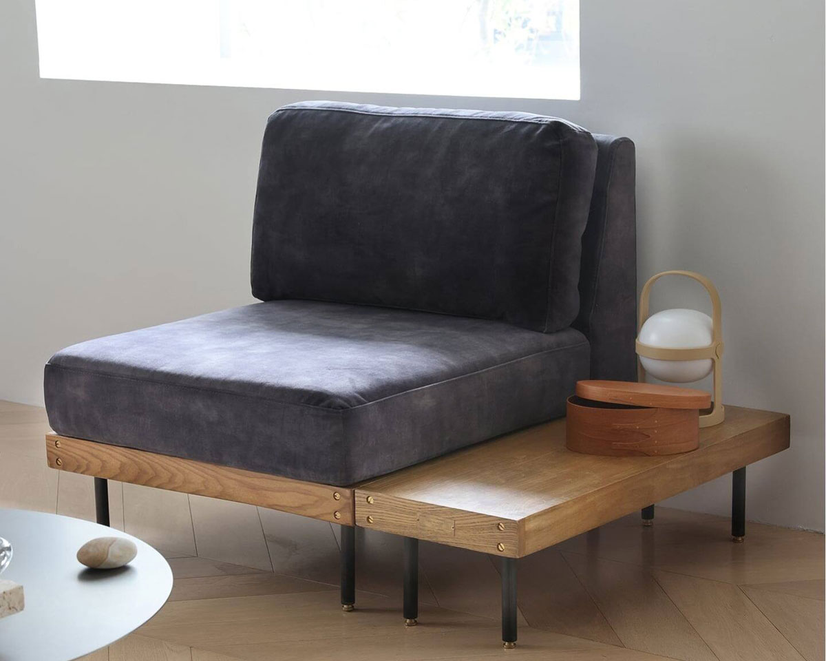 1234ジャーナルスタンダード　リルソファ　オットマン ベルベット journal standard Furniture/ジャーナルスタンダードファニチャー