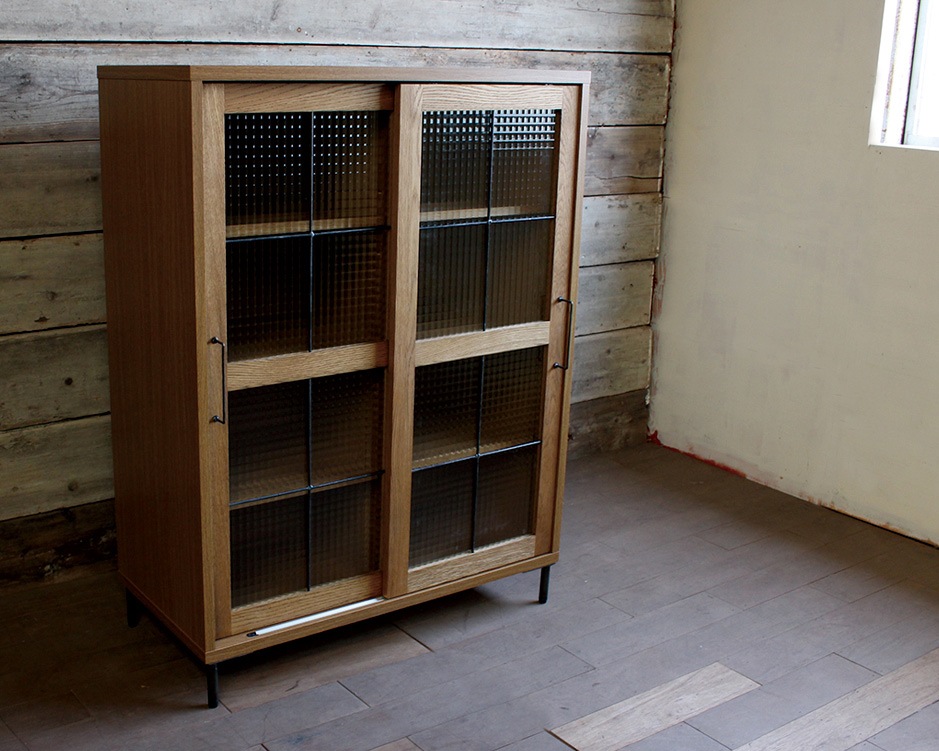 a.depeche | cadeal slide glass cabinet low ���ǥ� ���饤�ɥ��饹����ӥͥå� ����