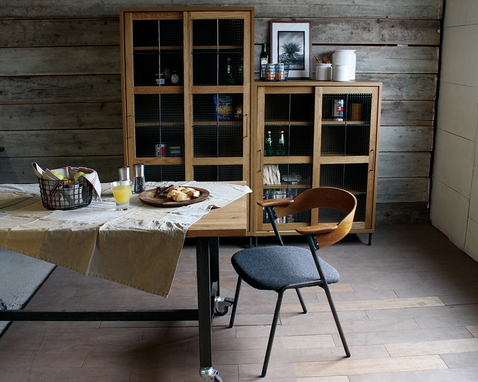 a.depeche | cadeal slide glass cabinet low ���ǥ� ���饤�ɥ��饹����ӥͥå� ����