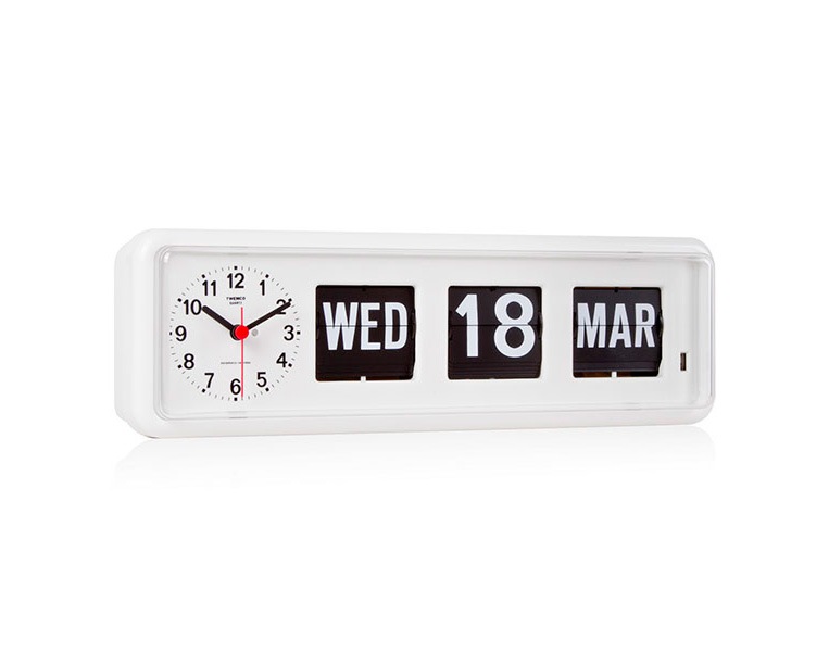 TWEMCO | Calender Clock BQ-38��White �ȥ�����BQ-38 �ۥ磻��