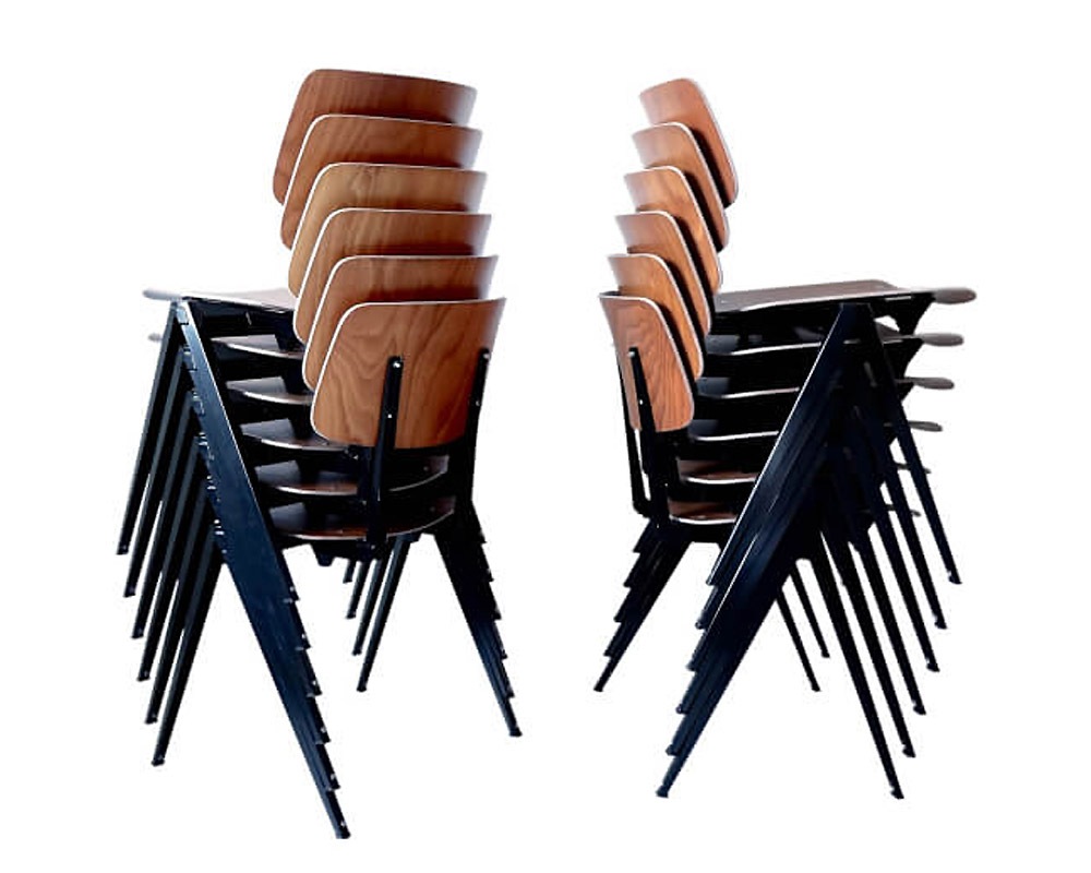 GALVANITAS | S.21 Stacking Chair Black ����ե��˥��� S21�����å��󥰥����� �֥�å�