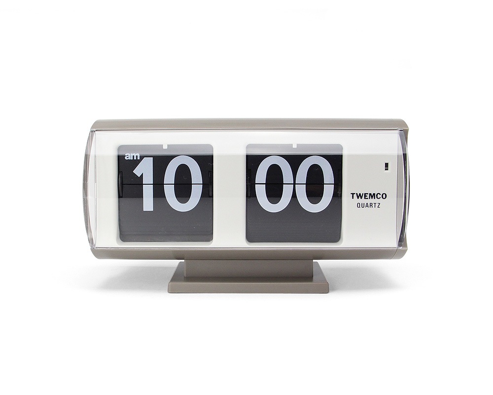 TWEMCO | Table Clock QT-30T Gray �ե�åץ����å� QT-30T ���쥤
