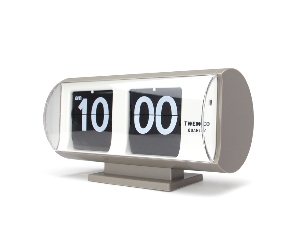TWEMCO | Table Clock QT-30T Gray �ե�åץ����å� QT-30T ���쥤