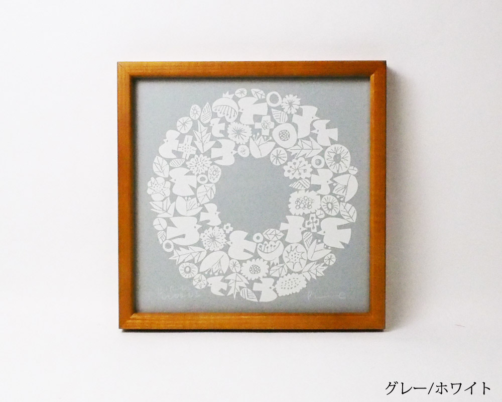 BIRDS' WORDS | SILK SCREEN with FRAME / WREATH [7color] 륯꡼ ꡼