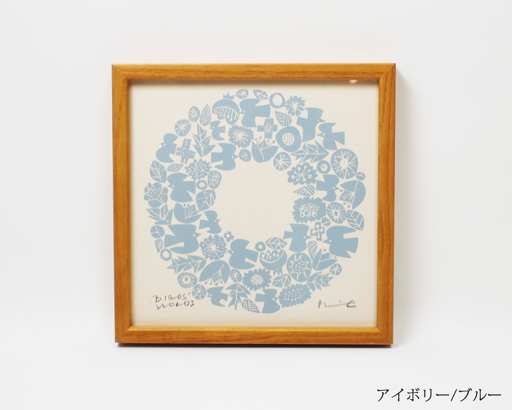 BIRDS' WORDS | SILK SCREEN with FRAME / WREATH [7color] 륯꡼ ꡼