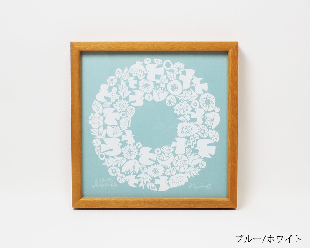 BIRDS' WORDS | SILK SCREEN with FRAME / WREATH [7color] 륯꡼ ꡼