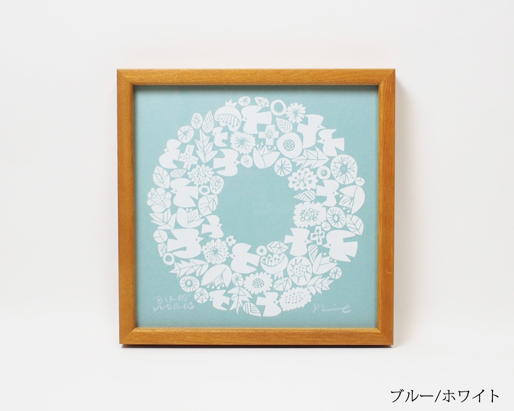 BIRDS' WORDS | SILK SCREEN with FRAME / WREATH [7color] 륯꡼ ꡼