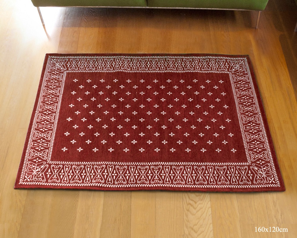 DETAIL | Cross Bandana Rug Burgundy [4size] �������Х���ʥ饰 �С�����ǥ�