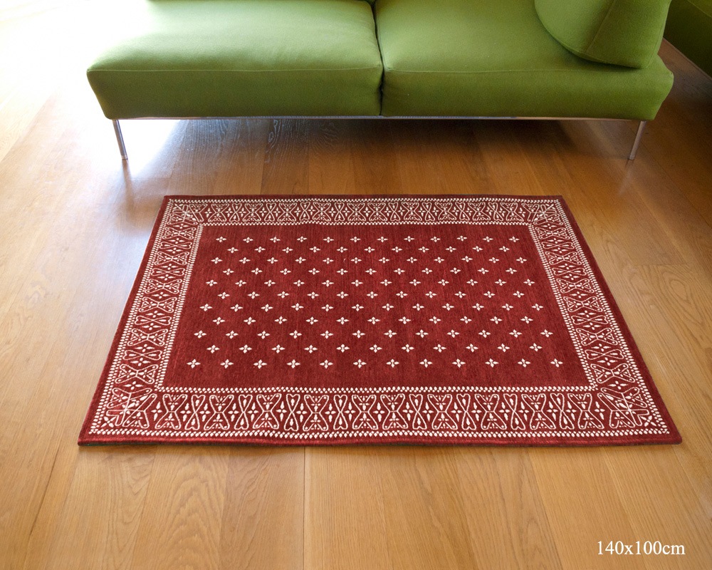 DETAIL | Cross Bandana Rug Burgundy [4size] �������Х���ʥ饰 �С�����ǥ�