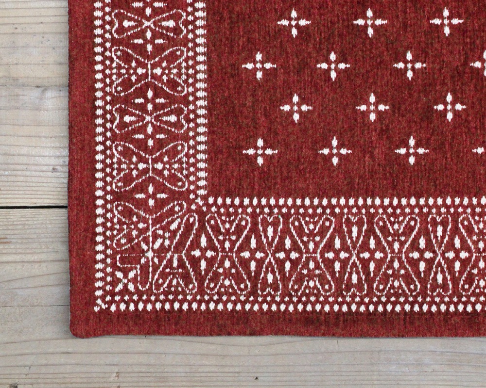 DETAIL | Cross Bandana Rug Burgundy [4size] �������Х���ʥ饰 �С�����ǥ�