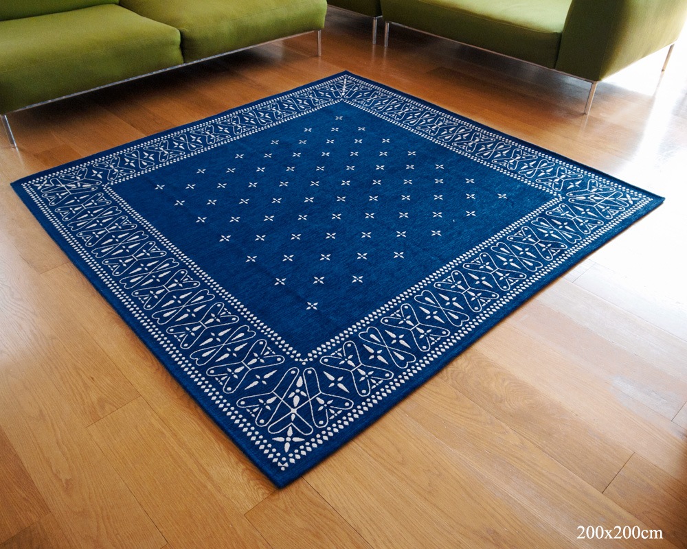 DETAIL | Cross Bandana Rug Navy [4size] �������Х���ʥ饰 �ͥ��ӡ�