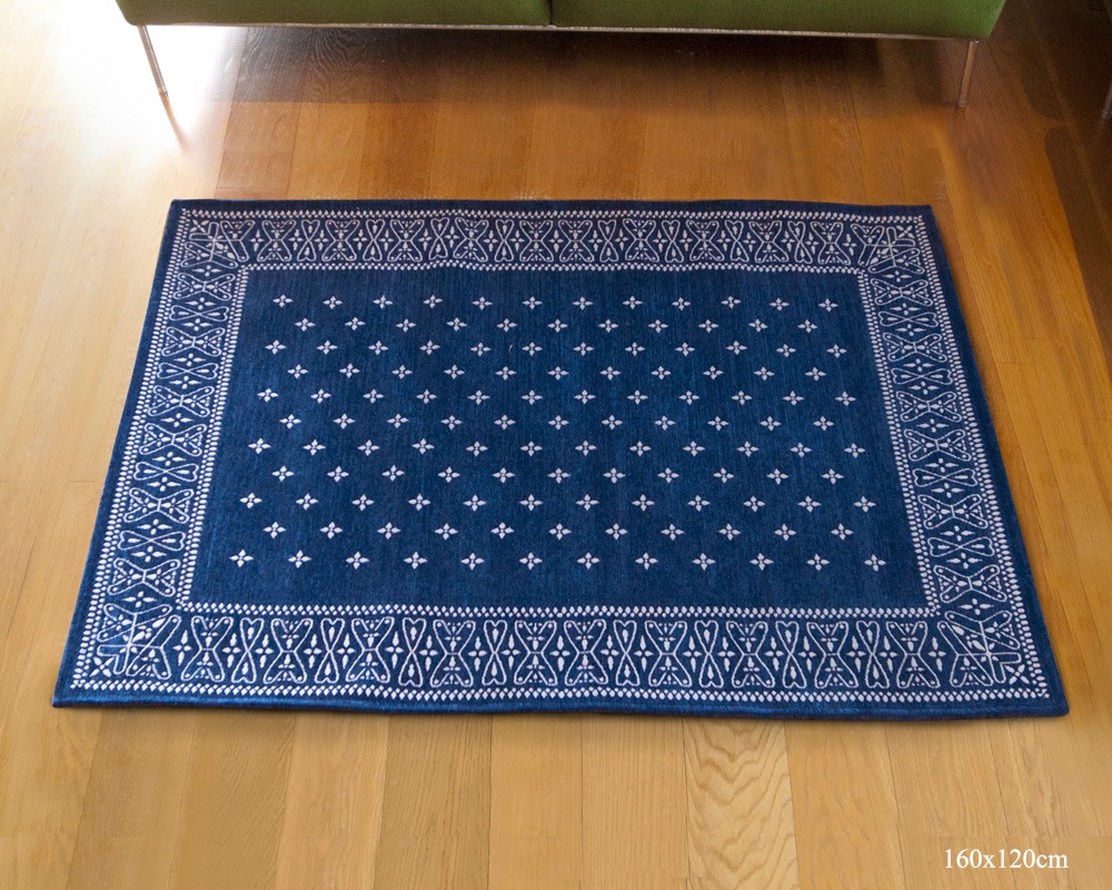 DETAIL | Cross Bandana Rug Navy [4size] �������Х���ʥ饰 �ͥ��ӡ�