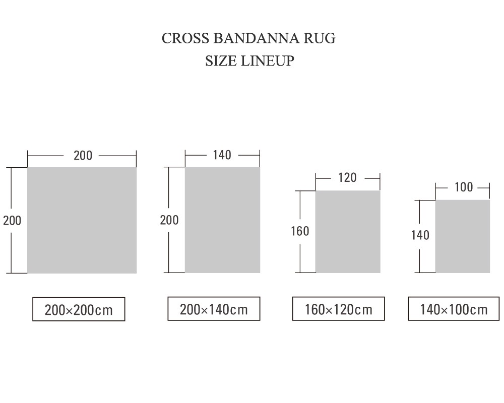 DETAIL | Cross Bandana Rug Navy [4size] �������Х���ʥ饰 �ͥ��ӡ�