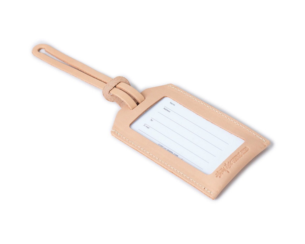 STUSSY Livin' General Store | GS Leather Luggage Tag  GS�쥶���饲�å�����