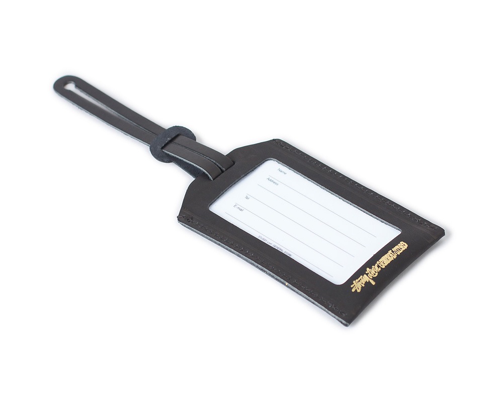 STUSSY Livin' General Store | GS Leather Luggage Tag  GS�쥶���饲�å�����