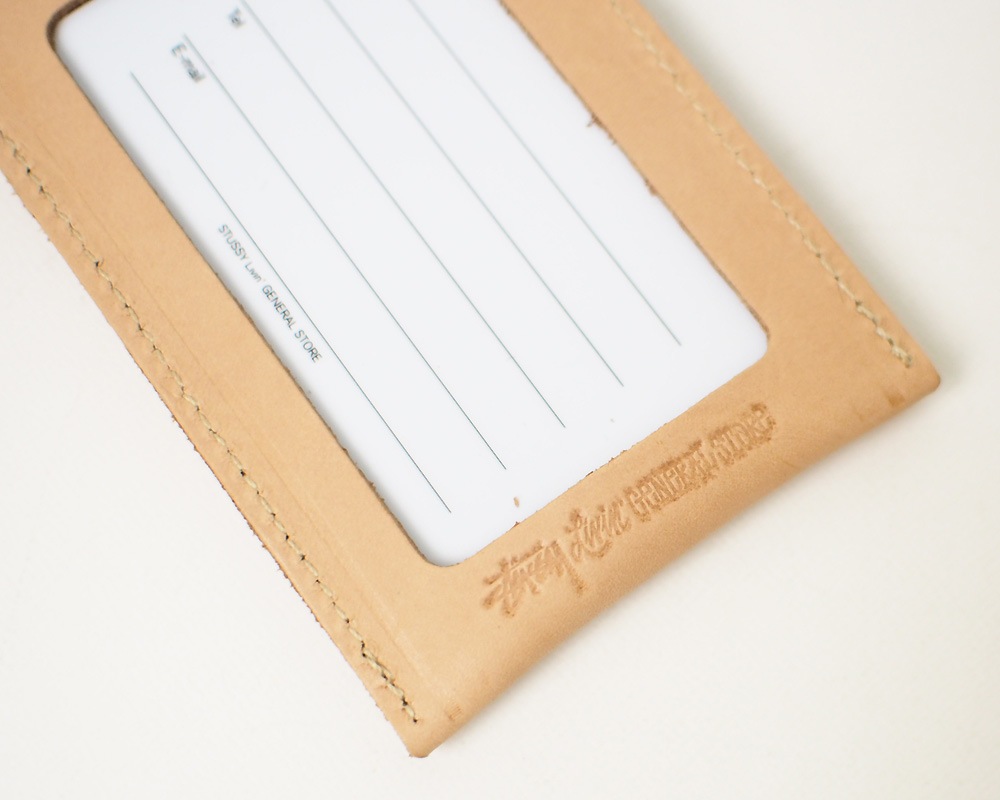 STUSSY Livin' General Store | GS Leather Luggage Tag  GS�쥶���饲�å�����