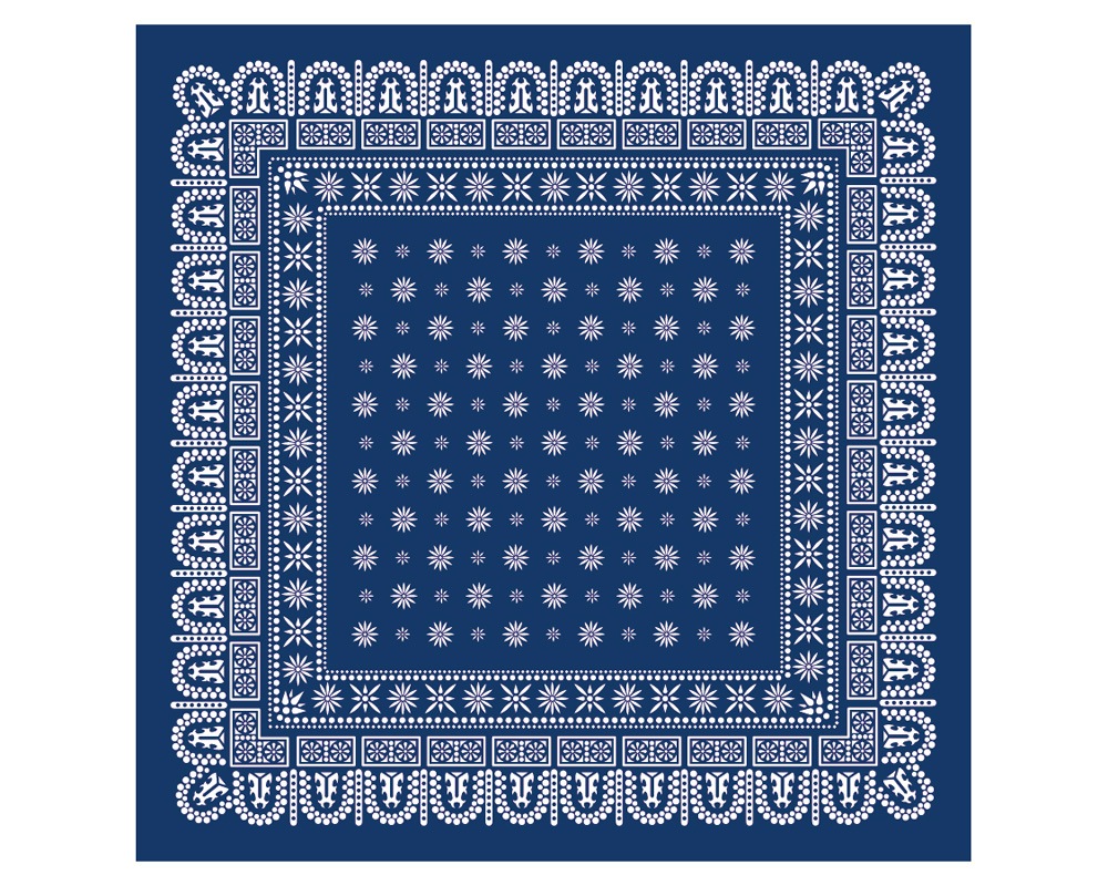 DETAIL | Flower Bandana Rug Navy [4size] եХʥ饰 ͥӡ