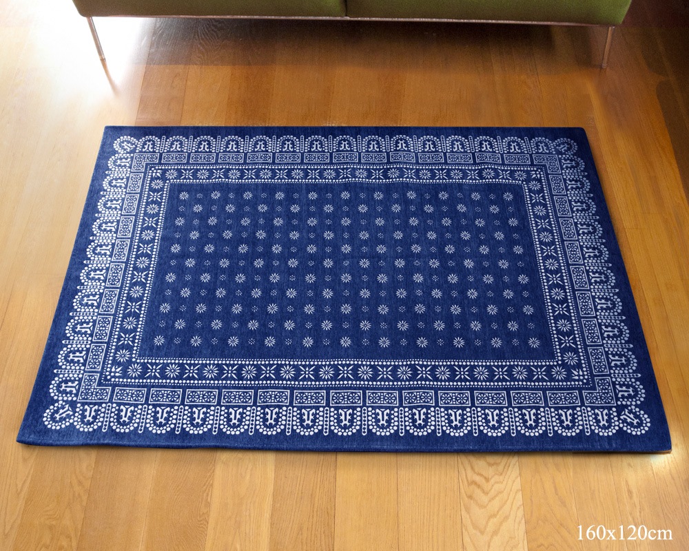 DETAIL | Flower Bandana Rug Navy [4size] եХʥ饰 ͥӡ