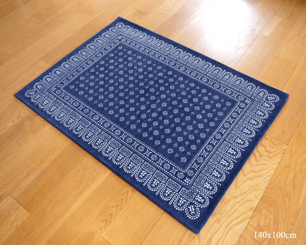 DETAIL | Flower Bandana Rug Navy [4size] եХʥ饰 ͥӡ