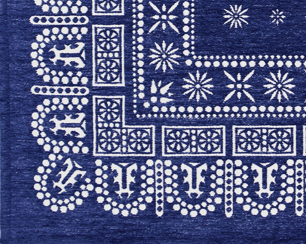DETAIL | Flower Bandana Rug Navy [4size] եХʥ饰 ͥӡ