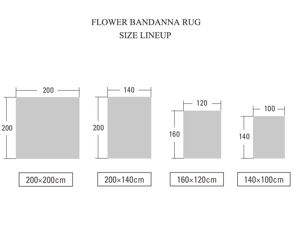 DETAIL | Flower Bandana Rug Navy [4size] եХʥ饰 ͥӡ