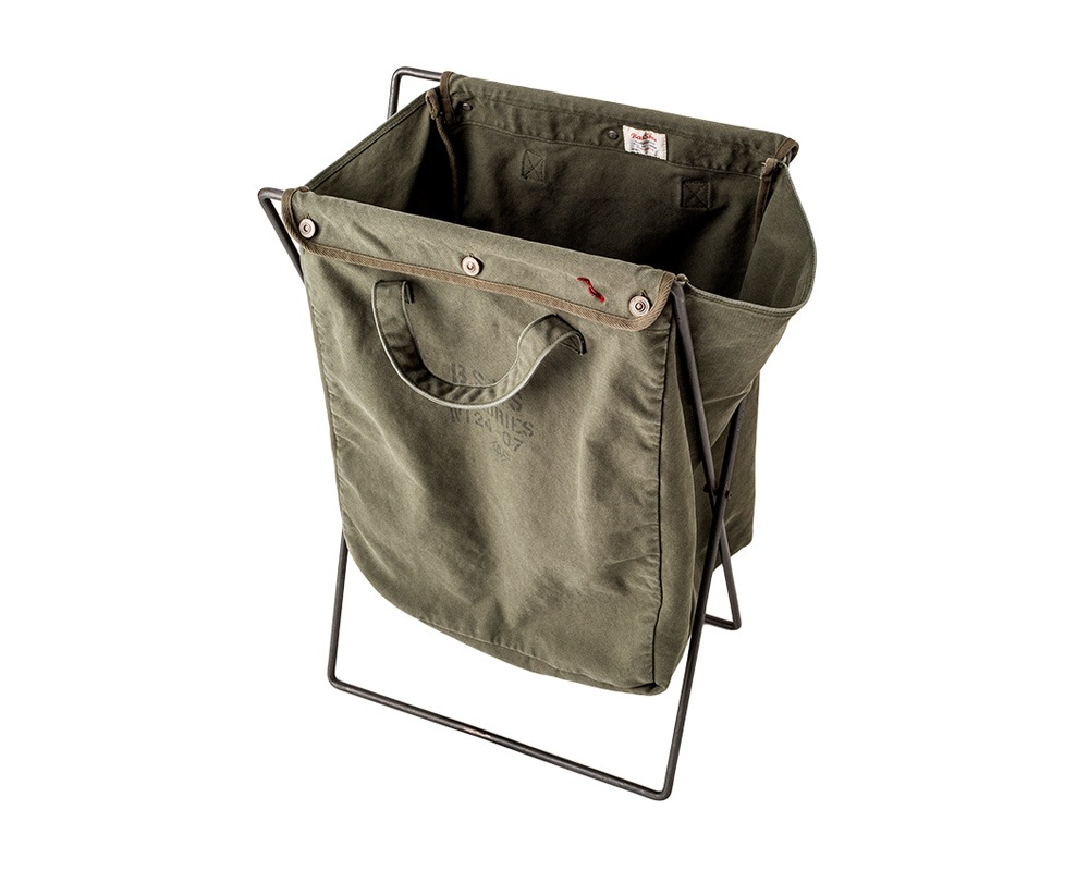 BasShu | Laundry Bag with Iron Frame Khaki ���ɥ꡼�Хå� �ե졼���� ������