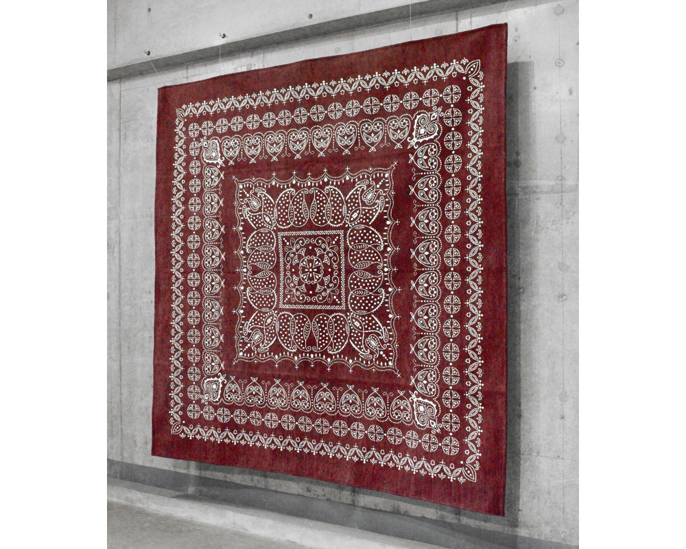 DETAIL | Leaf Bandana Rug Burgundy [4size] �꡼�եХ���ʥ饰 �С�����ǥ�