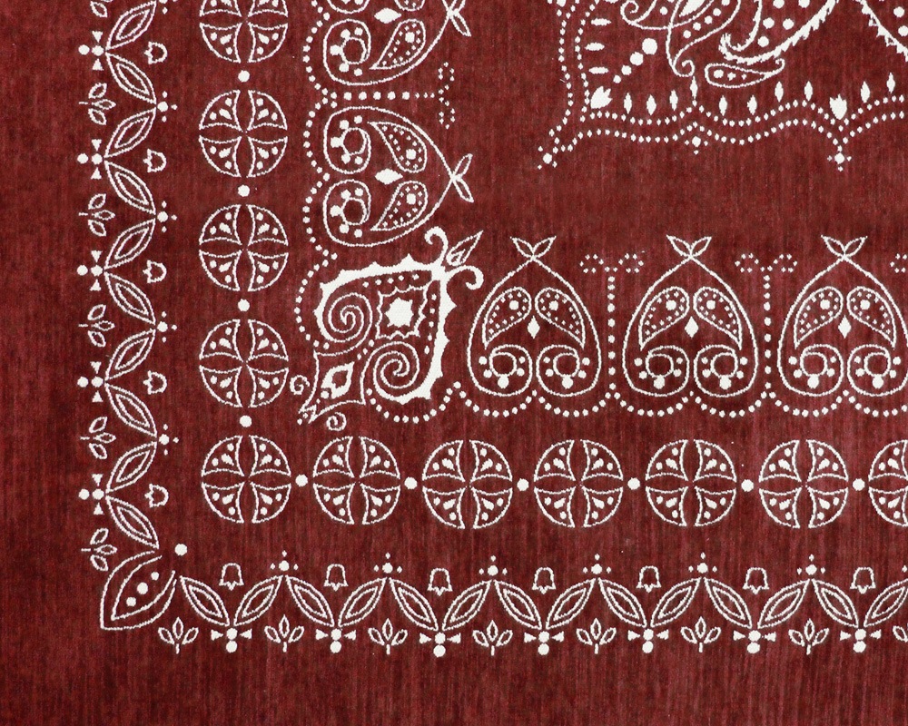 DETAIL | Leaf Bandana Rug Burgundy [4size] �꡼�եХ���ʥ饰 �С�����ǥ�