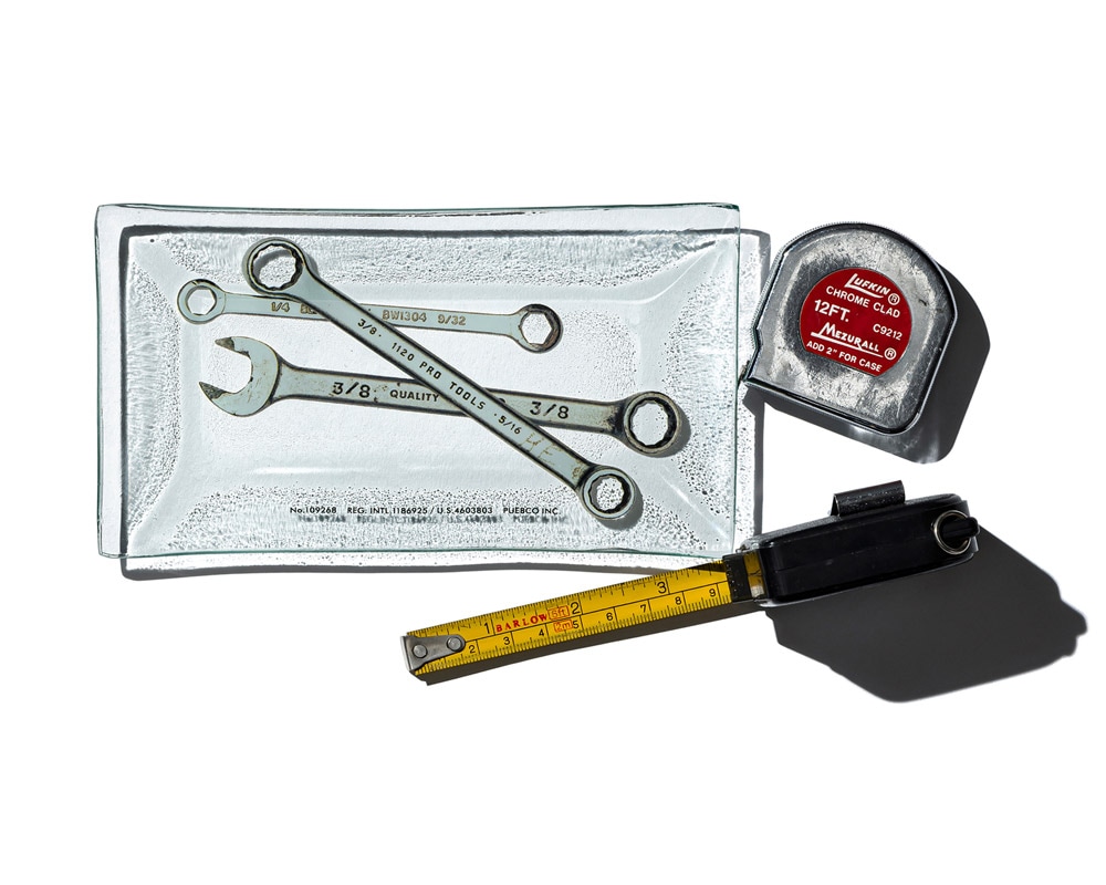PUEBCO | PRINTED GLASS TRAY "Tool" �ץ��ƥå� ���饹�ȥ쥤 �ġ���