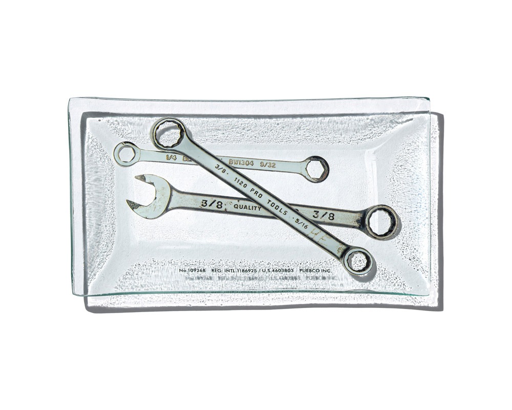 PUEBCO | PRINTED GLASS TRAY "Tool" �ץ��ƥå� ���饹�ȥ쥤 �ġ���