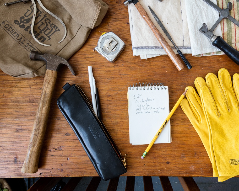 STUSSY Livin' General Store | GS Heavy Leather Pencase GS�إ��� �쥶���ڥ󥱡���