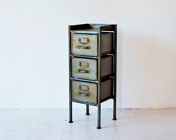 journal standard Furniture | GUIDEL 3DRAWER CHEST SILVER ���ǥ�3�ɥ���������� ����С�