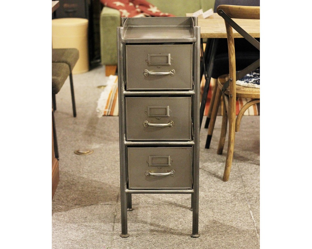 journal standard Furniture | GUIDEL 3DRAWER CHEST SILVER ���ǥ�3�ɥ���������� ����С�