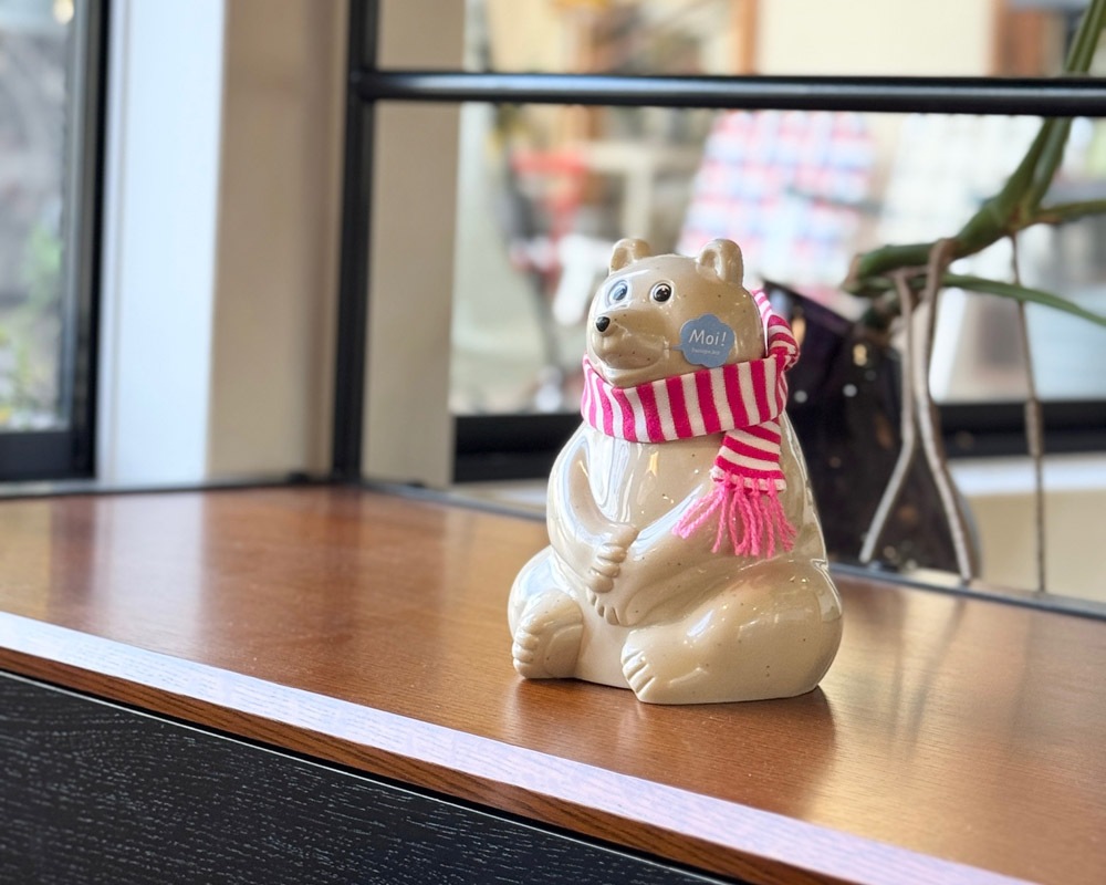 Plastep | Polar Bear Money Box with Muffler 2024 Ȣ  ܡޥե顼դ