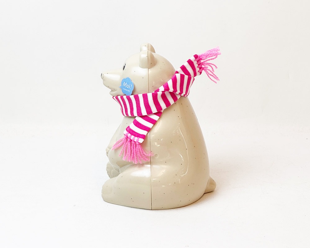 Plastep | Polar Bear Money Box with Muffler 2024 Ȣ  ܡޥե顼դ