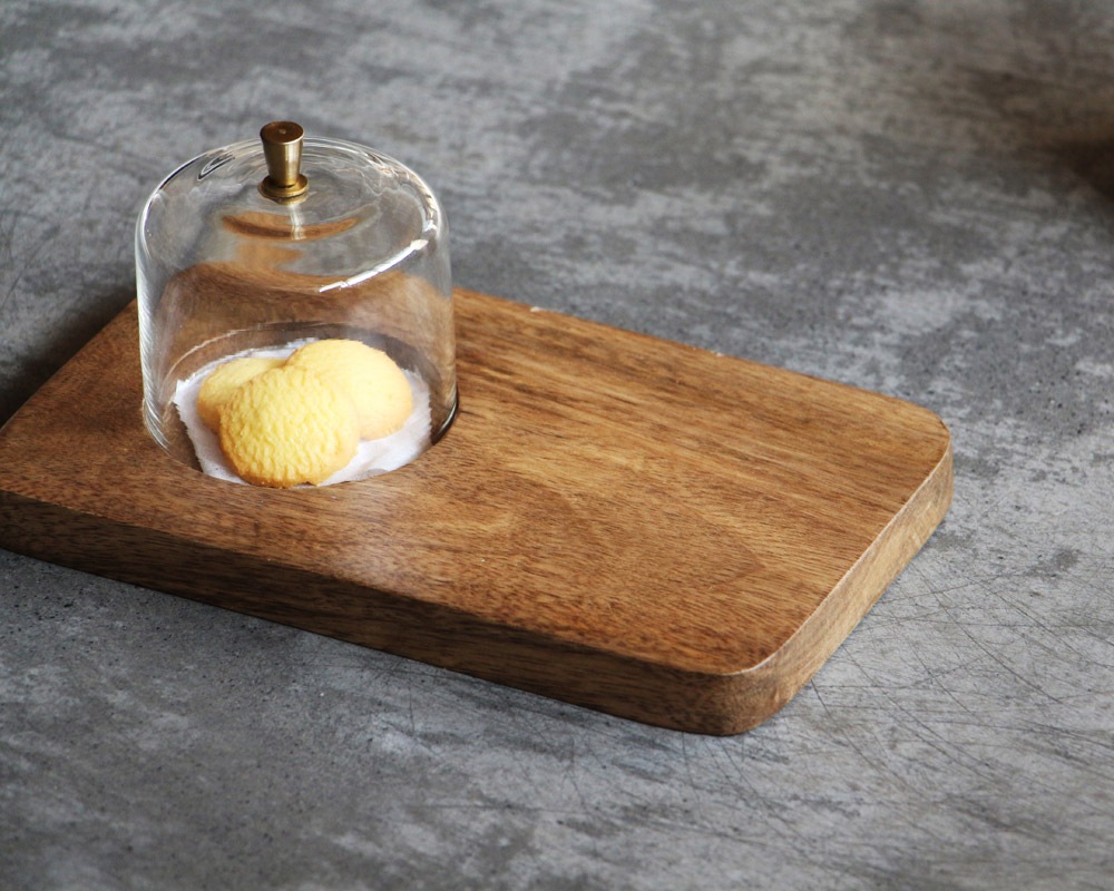 DETAIL | Glass Dome With Wood Plate [2size] ���饹�ɡ��०�������åɥץ졼��
