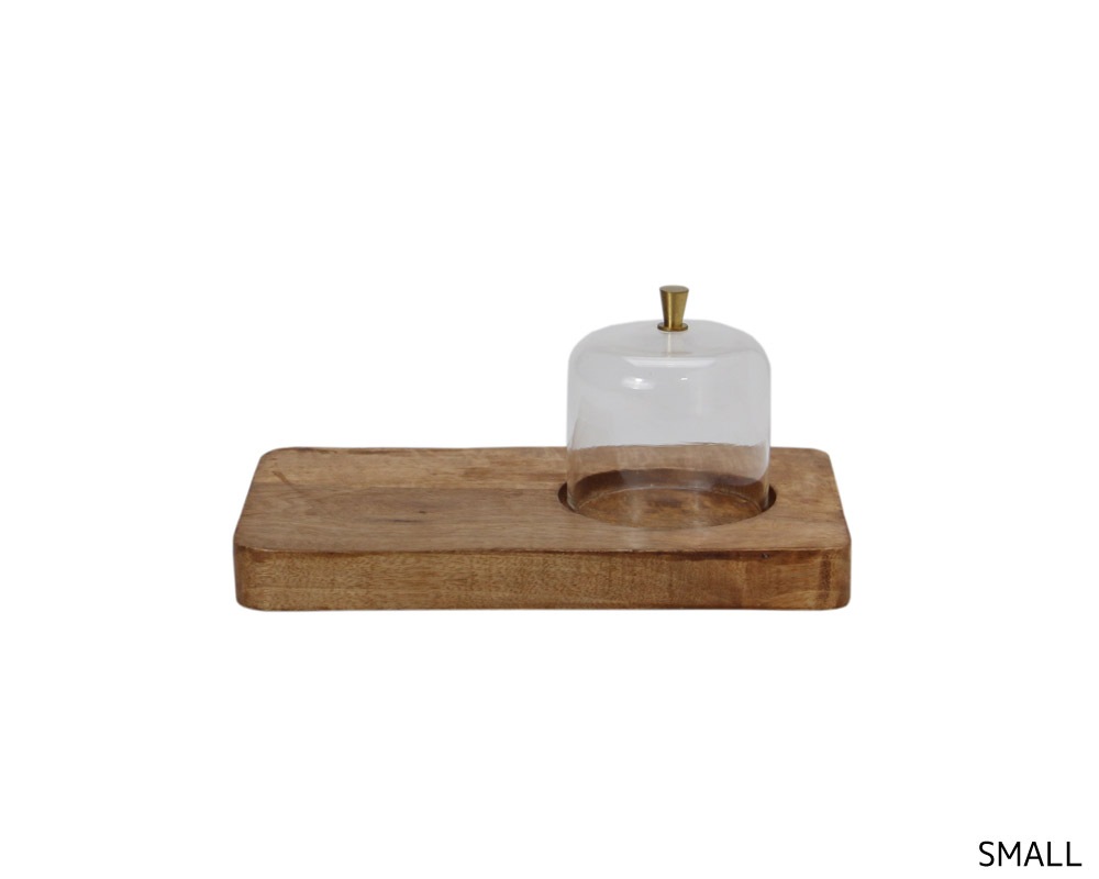 DETAIL | Glass Dome With Wood Plate [2size] ���饹�ɡ��०�������åɥץ졼��