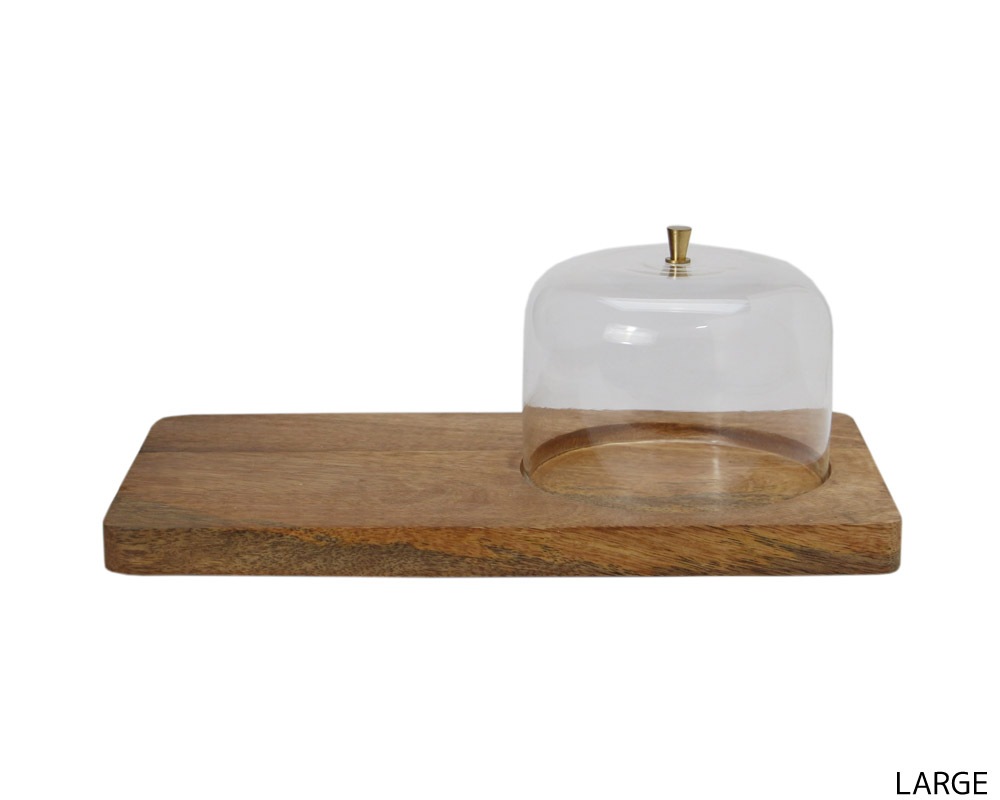 DETAIL | Glass Dome With Wood Plate [2size] ���饹�ɡ��०�������åɥץ졼��