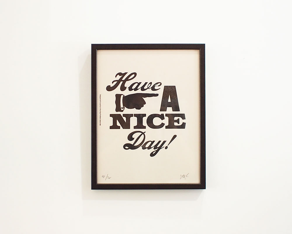 A TWO PIPE PROBLEM LETTERPRESS | HAVE A NICE DAY POSTER���ϥ֥� �ʥ����ǥ� �ݥ�����