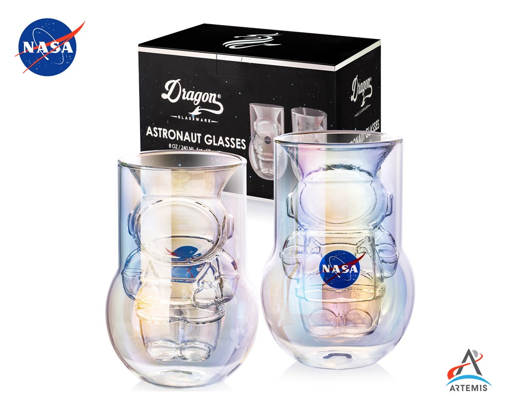 Dragon Glassware | NASA Astronaut Double Wall Glasses 2P SET �ʥ� �����ȥ��Ρ��� ���֥륦�����륰�饹 ���å�