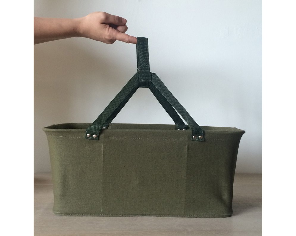 Lostine USA | Shopping Baskets Set ��Olive) with Holder  ����åԥ󥰥Х����å� �ۥ������