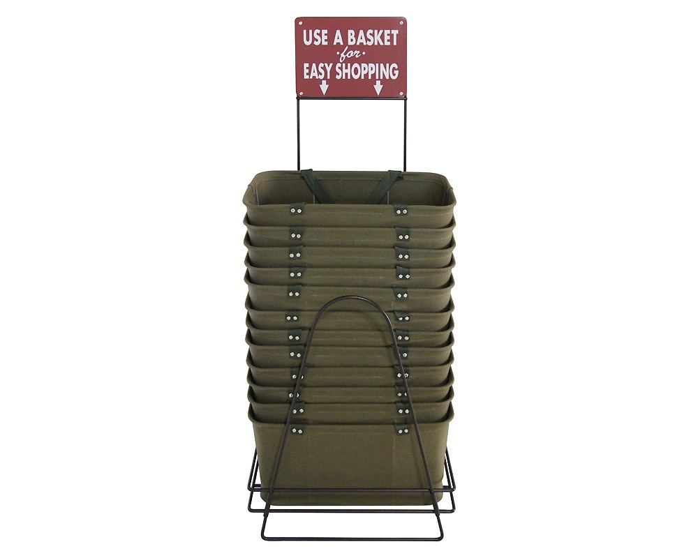 Lostine USA | Shopping Baskets Set ��Olive) with Holder  ����åԥ󥰥Х����å� �ۥ������