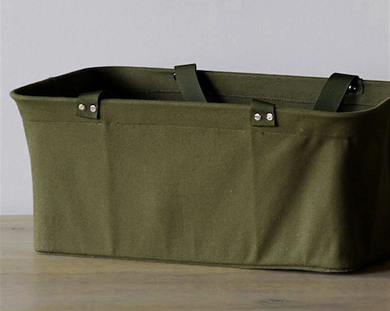 Lostine USA | Shopping Baskets Set ��Olive) with Holder  ����åԥ󥰥Х����å� �ۥ������