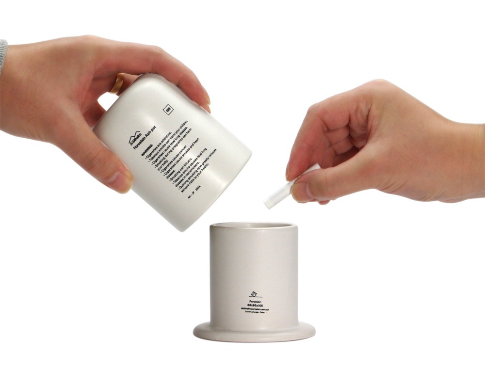 ANAheim | Porcelain Ash-Pot "Ivory" / ���ʥϥ��� �ݡ������ ���å���ݥå� | �Żҥ��Х��ѳ���