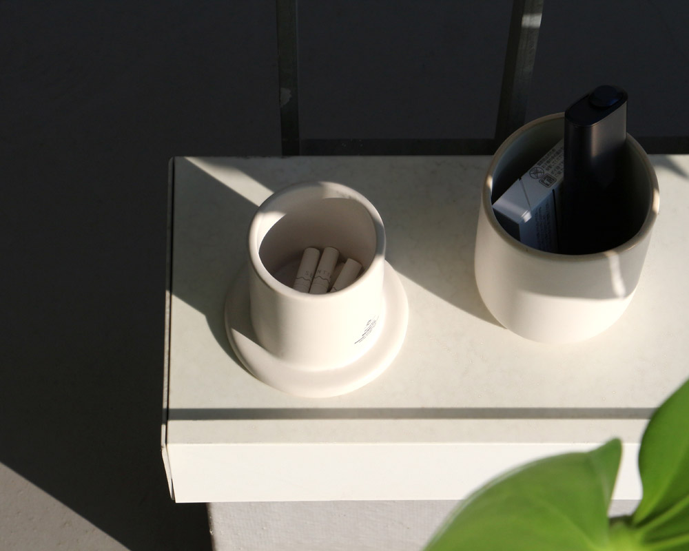 ANAheim | Porcelain Ash-Pot "Ivory" / ���ʥϥ��� �ݡ������ ���å���ݥå� | �Żҥ��Х��ѳ���