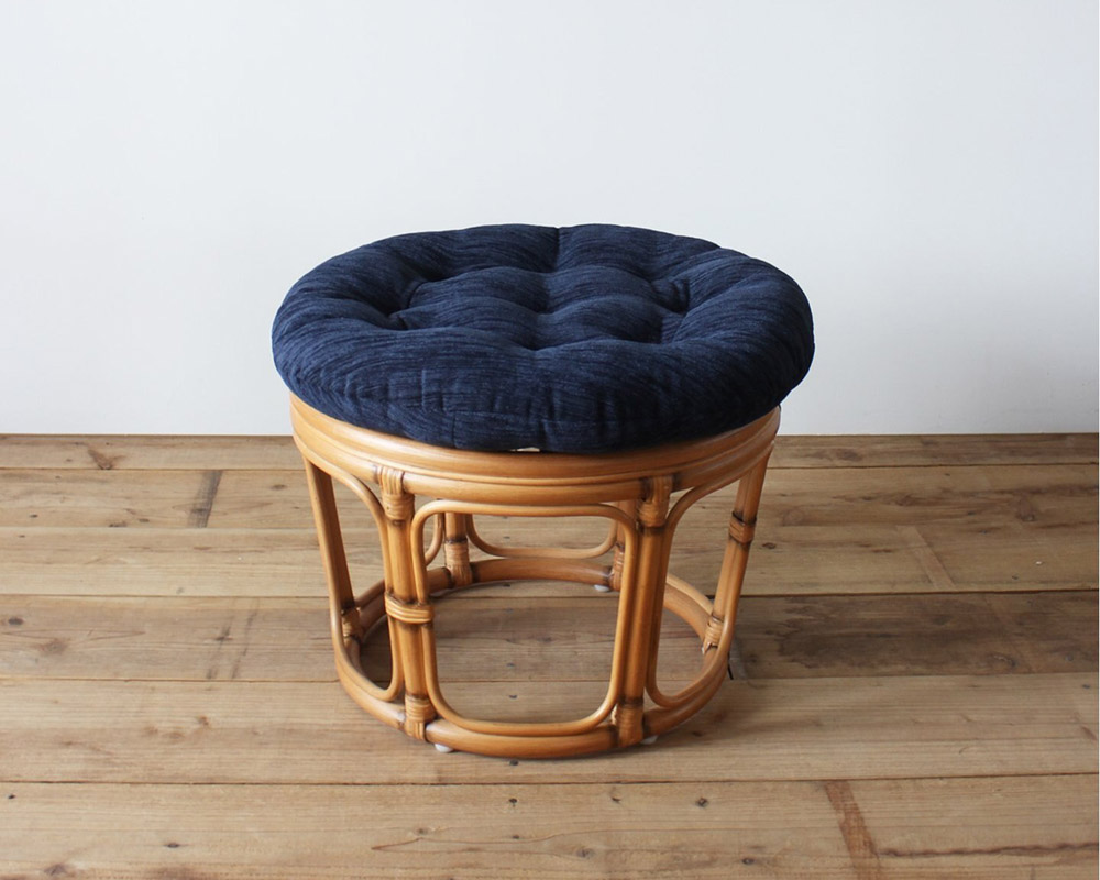 ACME Furniture | WICKER EASY CHAIR / STOOL NAVY�������å�����������������/���ġ��� �ͥ��ӡ�