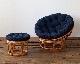 ACME Furniture | WICKER EASY CHAIR / STOOL NAVY�������å�����������������/���ġ��� �ͥ��ӡ�