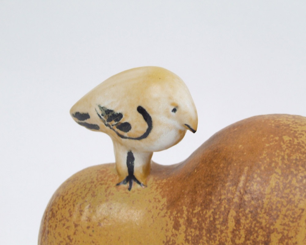 Lisa Larson | Lion with Bird �ꥵ���顼���� �饤���󥦥����С���