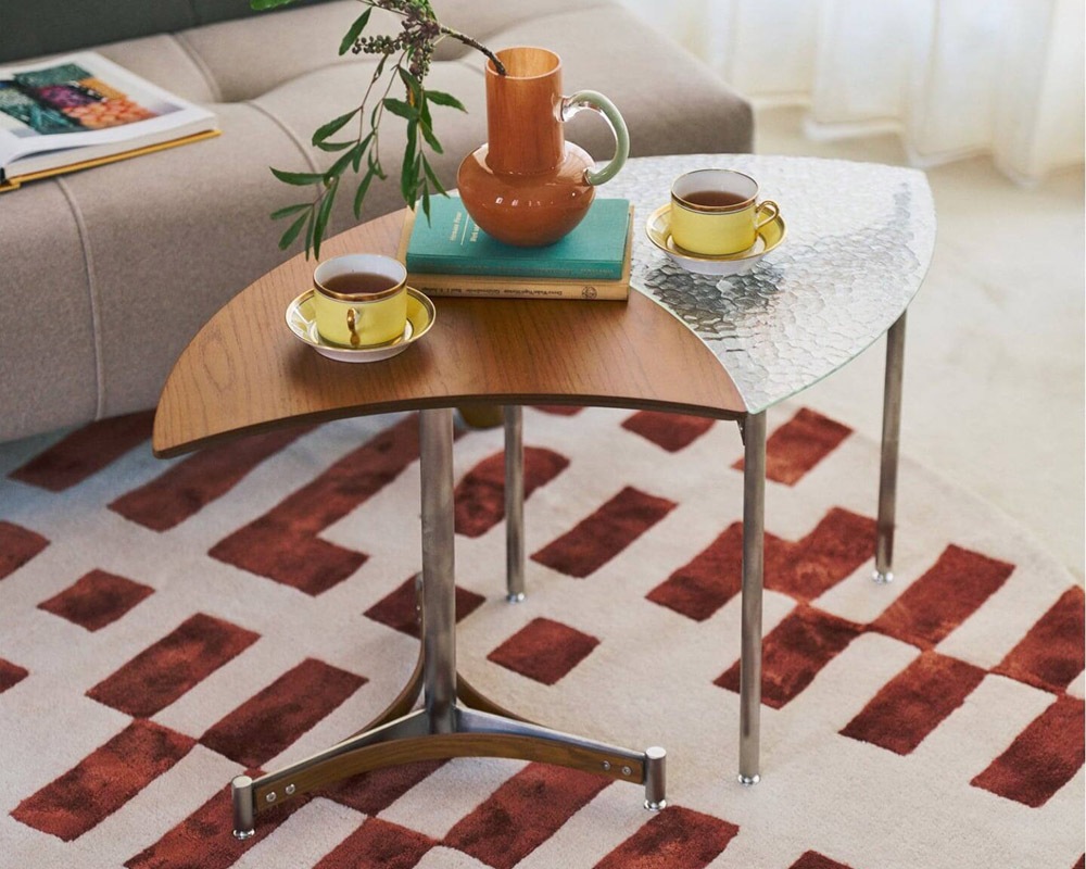 journal standard Furniture | ROSCO LEAF TABLE GLASS ������ �꡼�� �ơ��֥� ���饹