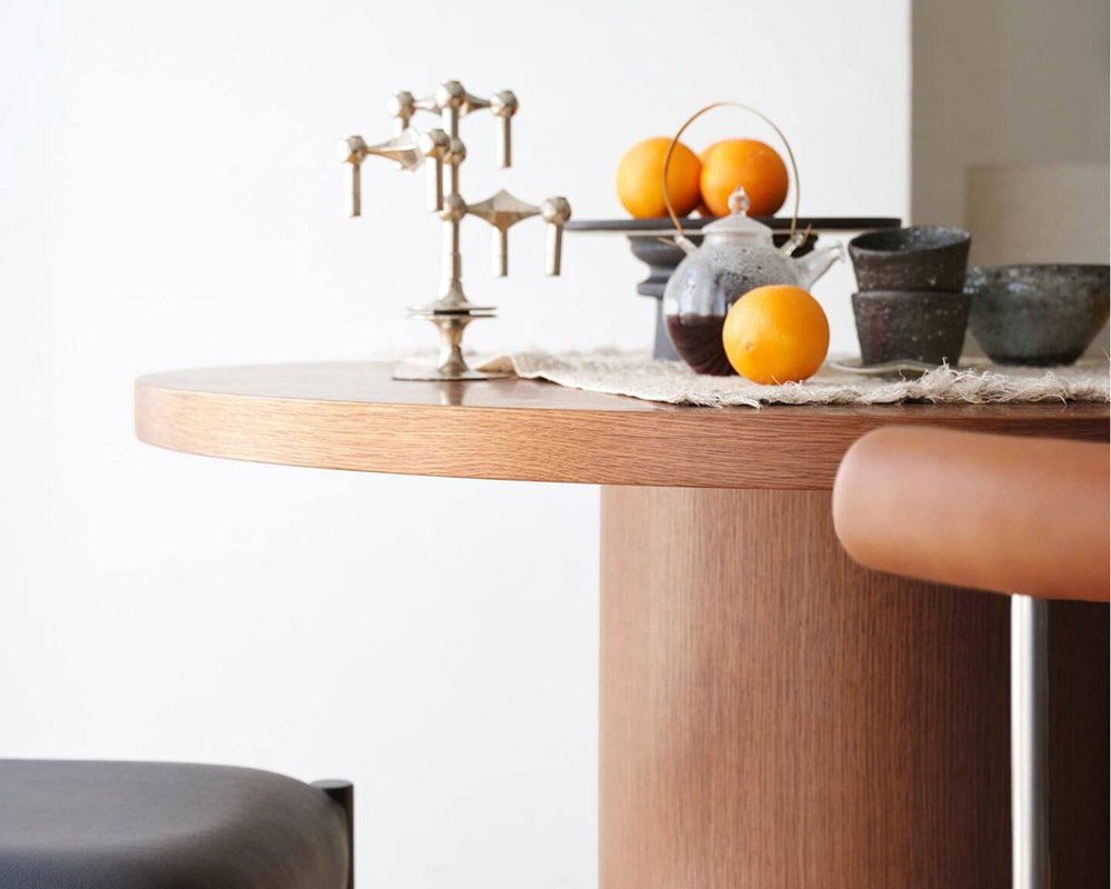 journal standard Furniture | PORTO ROUND TABLE Brown �ݥ�ȥ饦��ɥơ��֥� �֥饦��